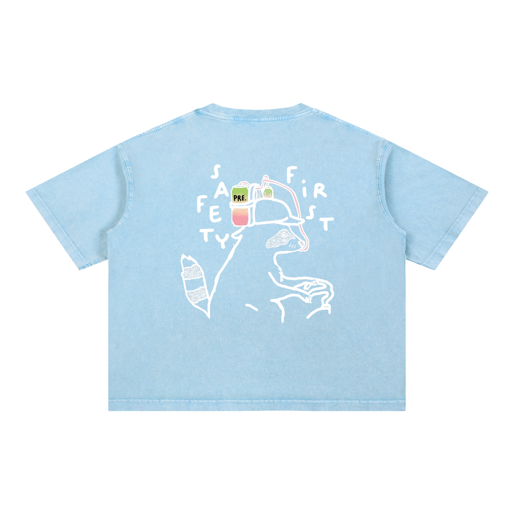 PRE Safety First - Mineral Wash Boxy Cotton T-Shirt